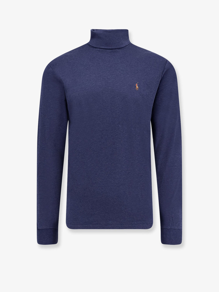 Cotton Turtleneck Sweater, Blue