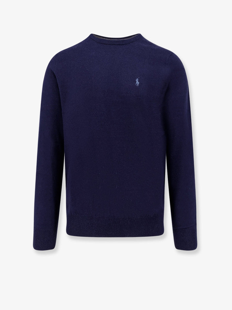 Crew-Neck Wool Sweater Blue