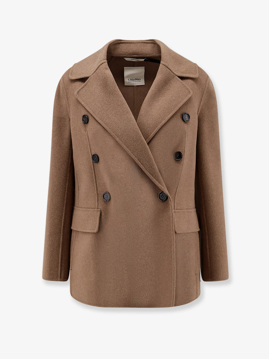 Peacoat Smmrita Virgin Wool Brown Coat