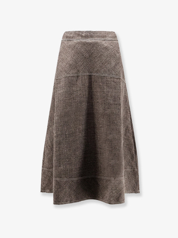 Skirt Janelle Linen Blend Brown Recycled Polyester