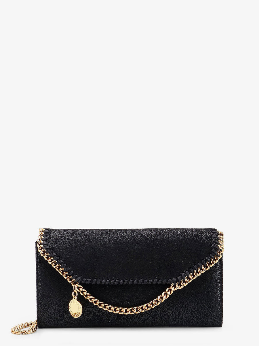 Wallet Falabella Shaggy Deer Fabric Black Polyester & Purses