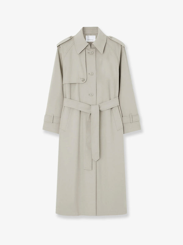 Trench Coat Riva Grey Cotton Blend & Raincoats