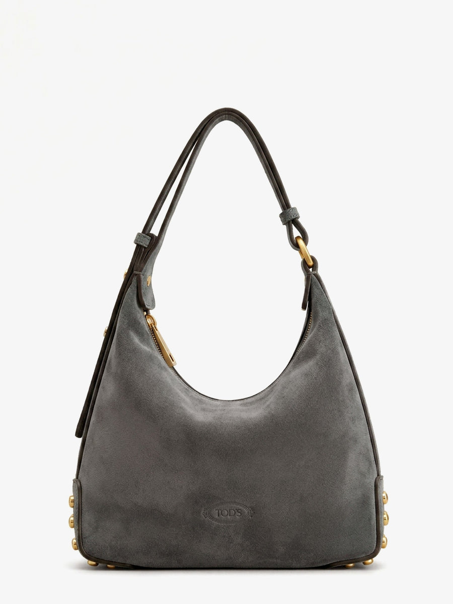 Shoulder Bag Mini Suede Grey
