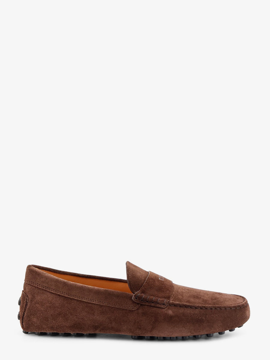 Suede Loafers With Gommini Detail Brown