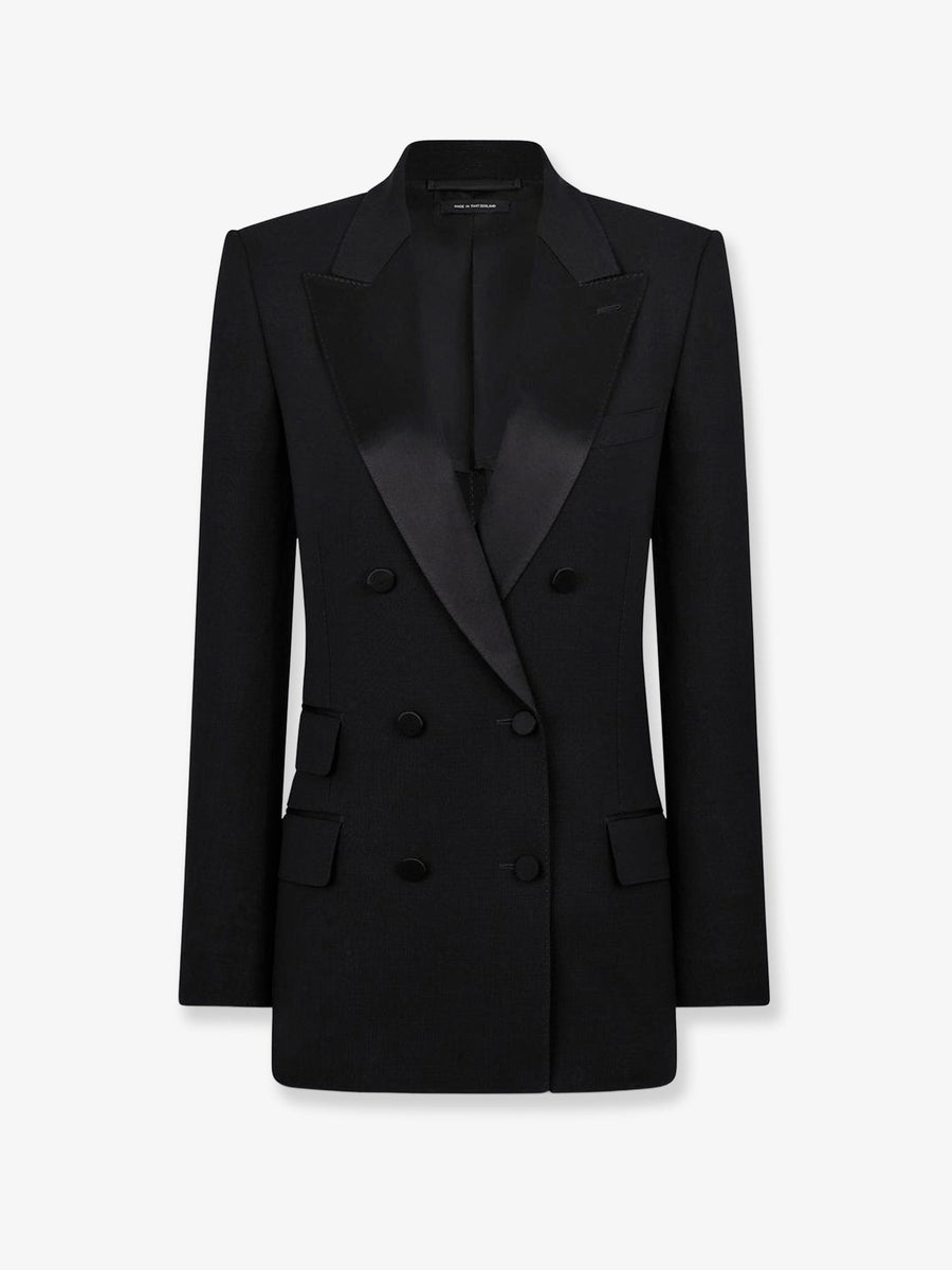 Tuxedo Blazer Wool Black Blazers