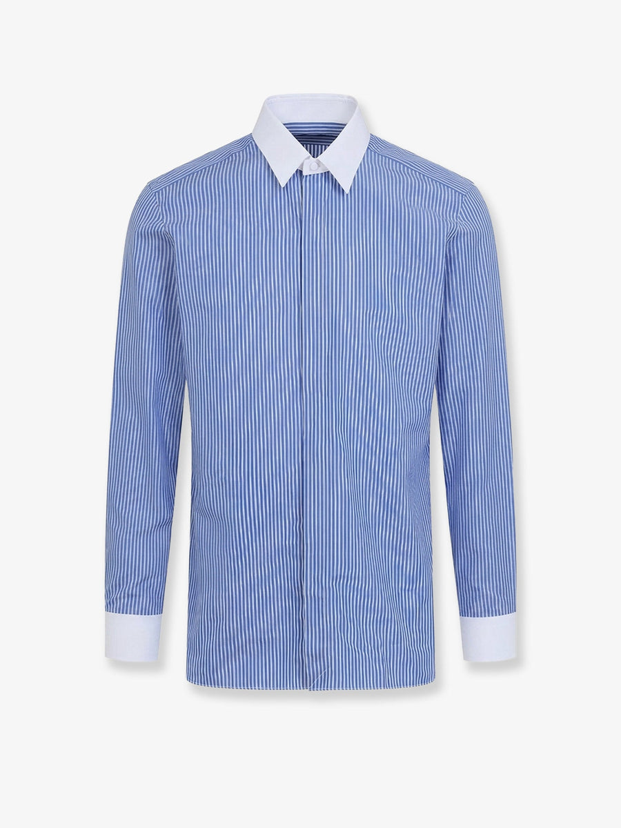 Striped Cotton Shirt Blue