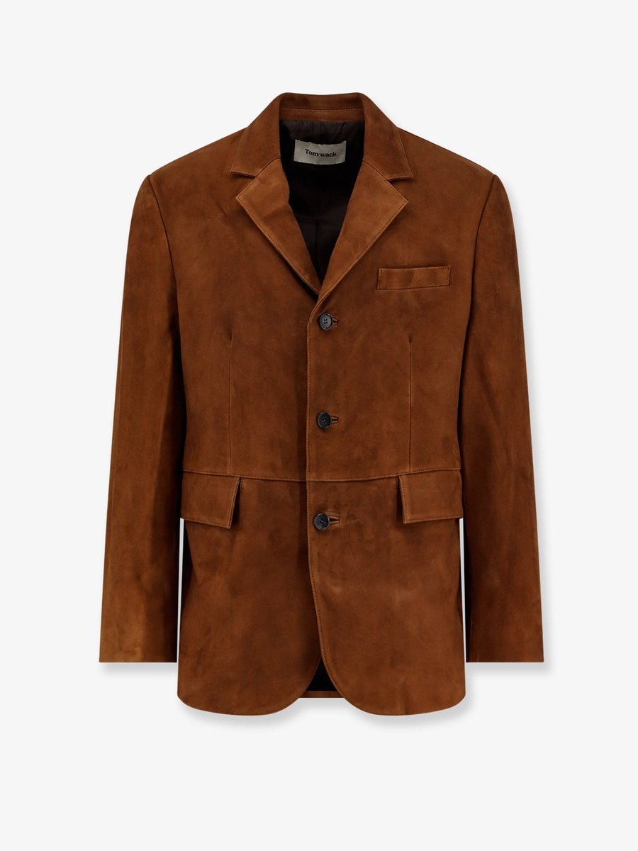 Tailored Suede Jacket Brown