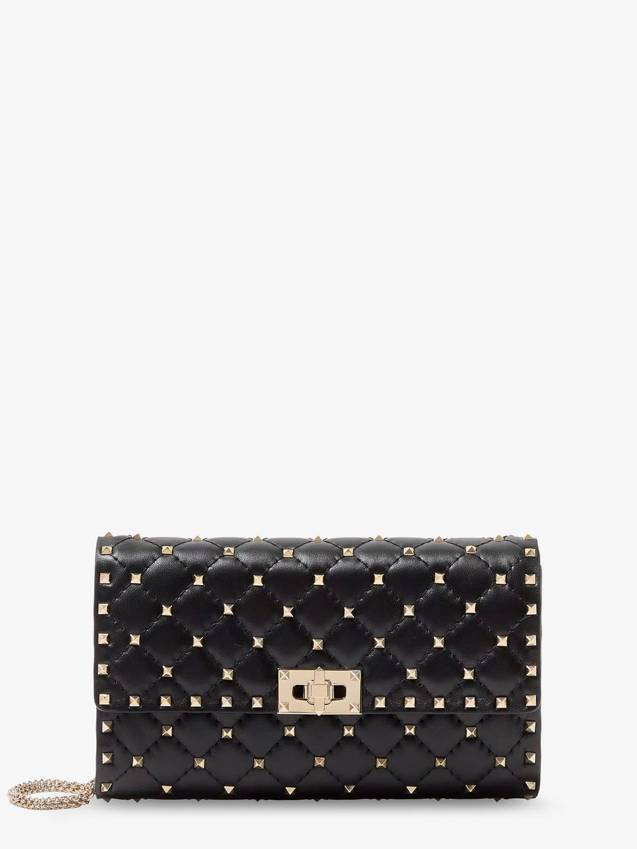Crossbody Bag Rockstud Spike Black Leather Shoulder