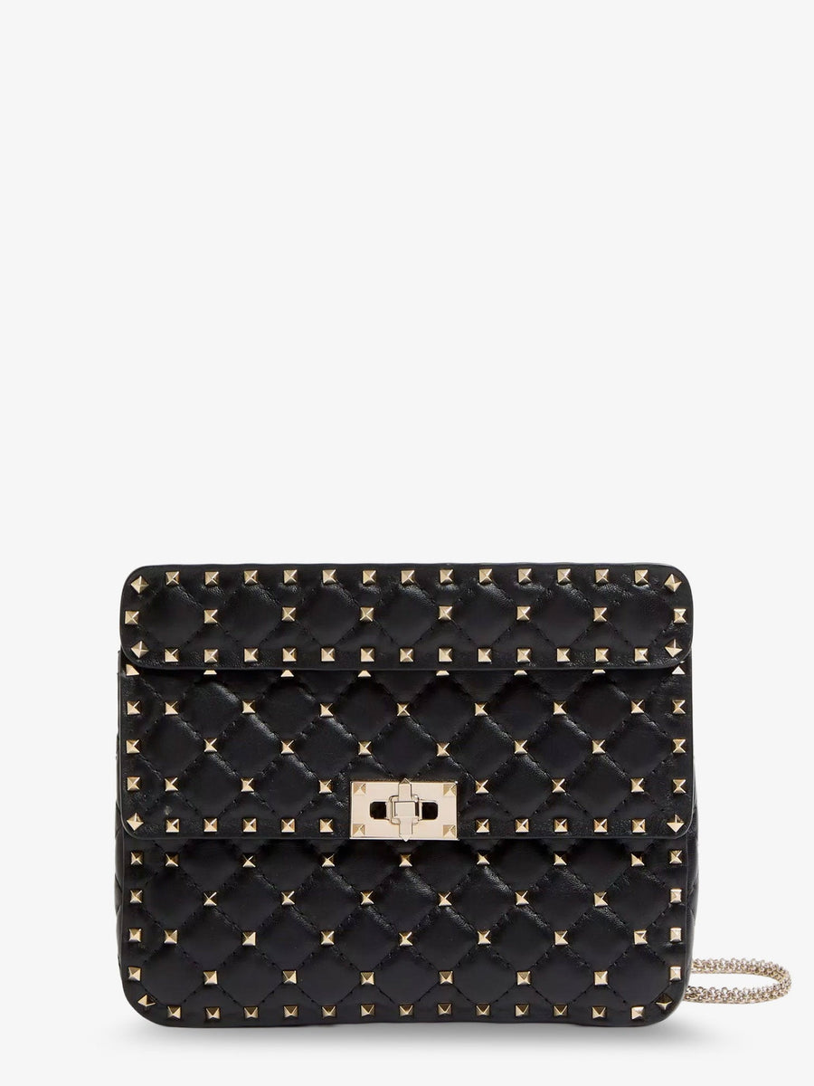 Crossbody Bag Rockstud Spike Black Leather Shoulder