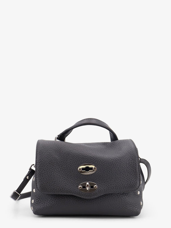 Crossbody Bag Postina Baby Hammered Leather Grey Shoulder