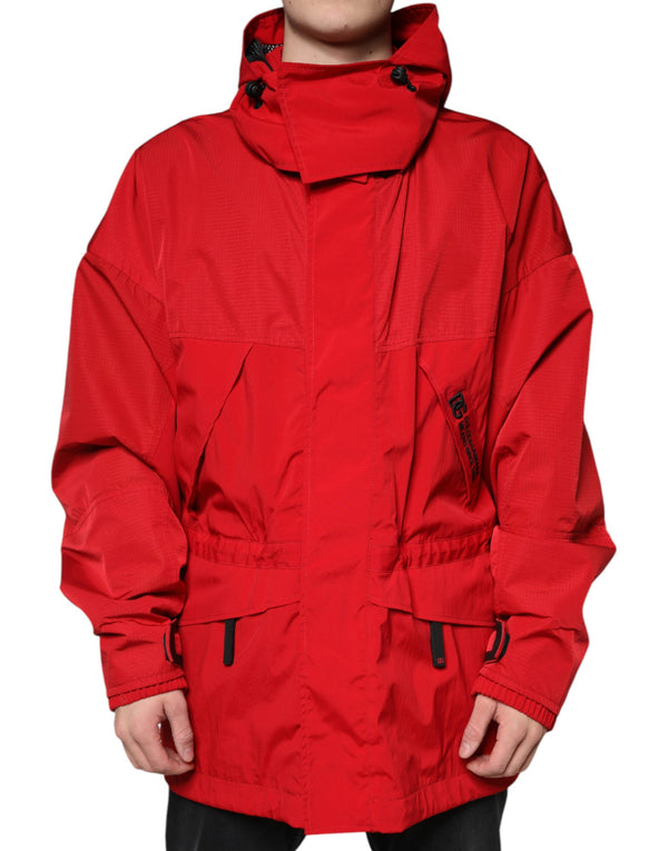 Dolce & Gabbana 99% Nylon parka in red