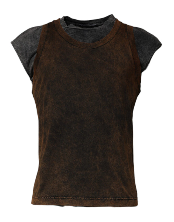 Dolce & Gabbana 100% Cotton tank top in brown