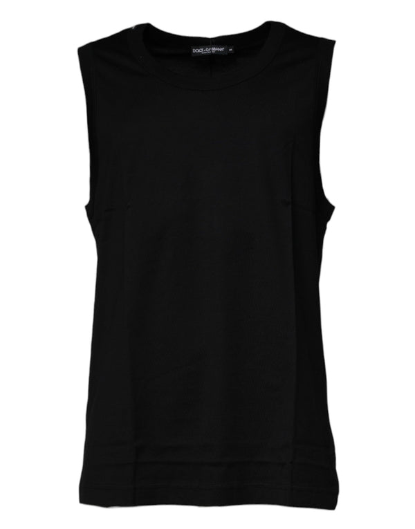 Dolce & Gabbana 100% Cotton tank top in black