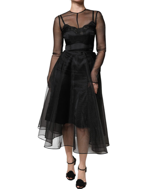 Dolce & Gabbana 90% Nylon 10% Polyester dress in black