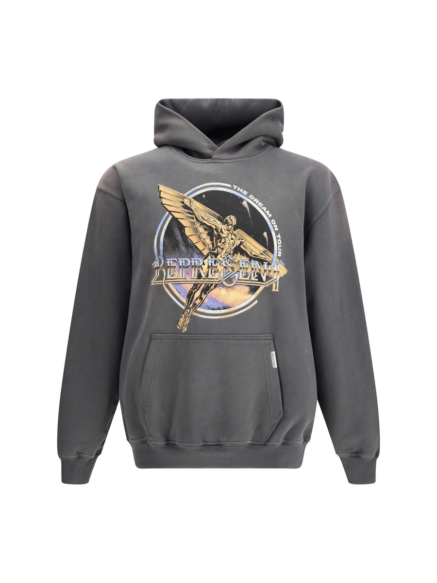 Represent 100% Cotton hoodie in gray