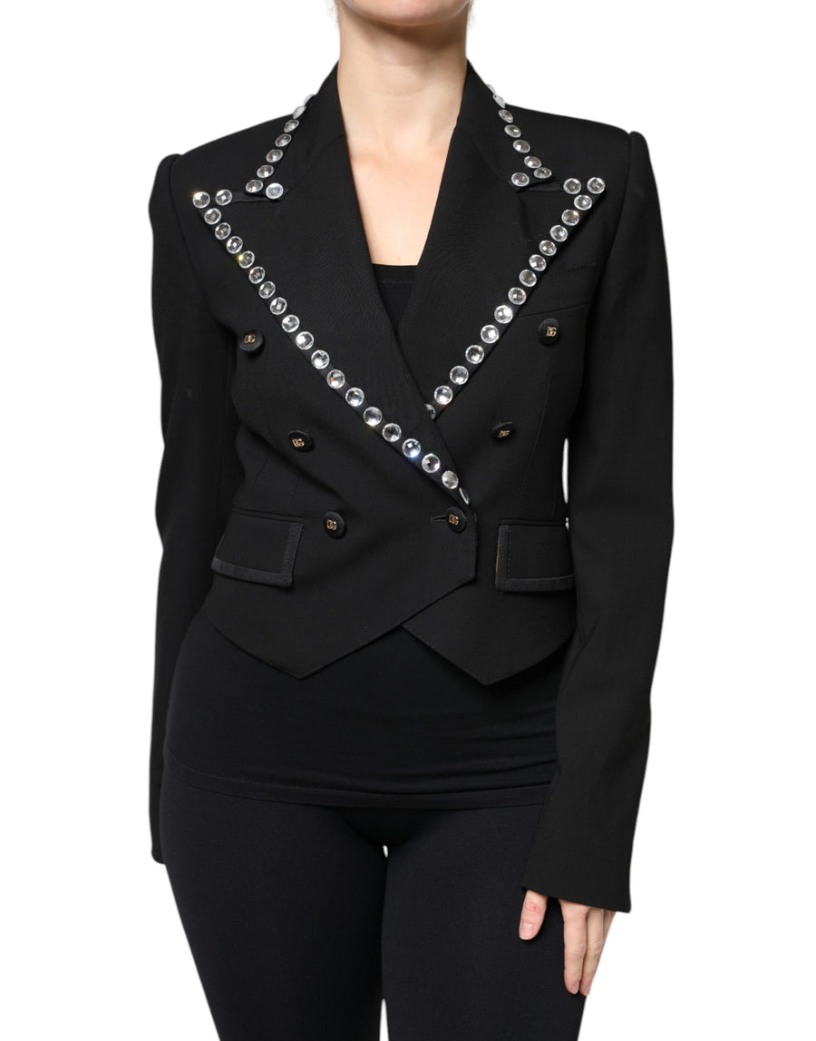 Dolce & Gabbana 89% Virgin Wool 8% Silk 2% Polyester 1% Elastane blazer in black