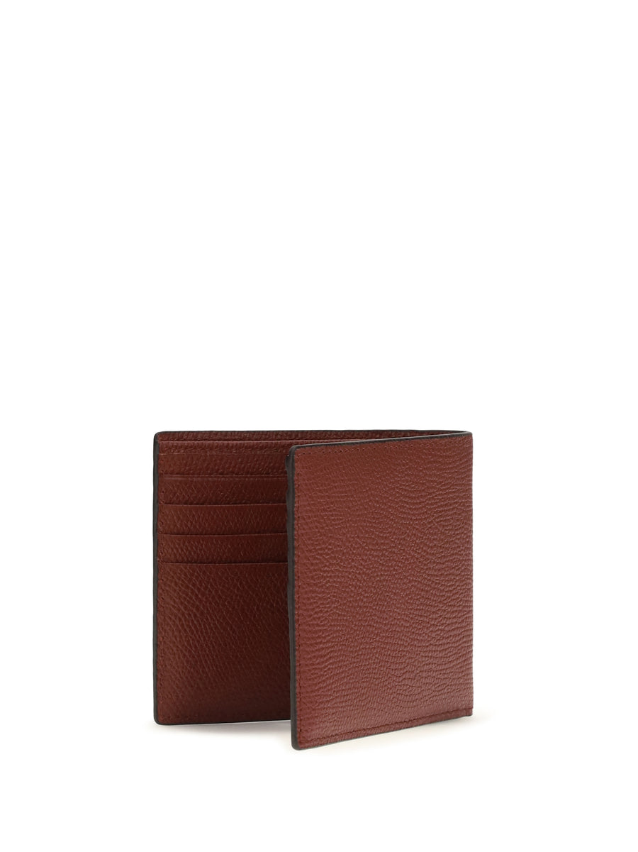 Wallet Vlogo Signature Blood Red Calf Leather Umbrellas