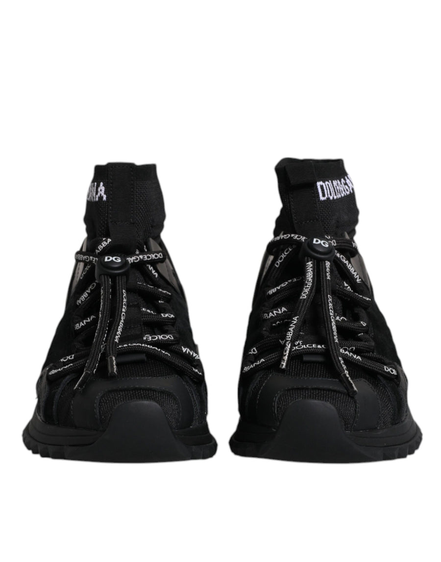 Dolce & Gabbana 70% Viscose 10% Calf 9% Lamb 9% Nylon 2% Elastane sneaker in black