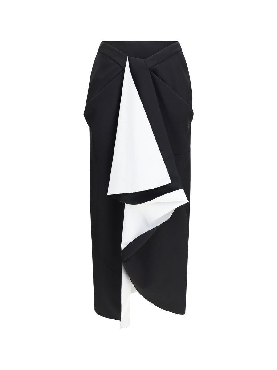 Givenchy 73% Merino Wool Ovis Aries; 27% Silk skirt in black