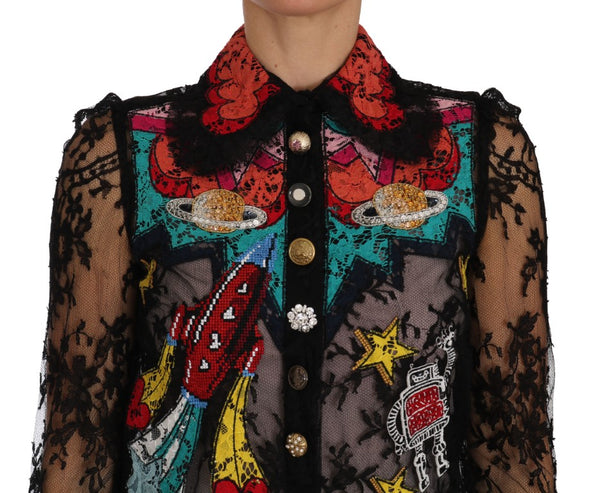 Dolce & Gabbana 42% Cotton blouse in black