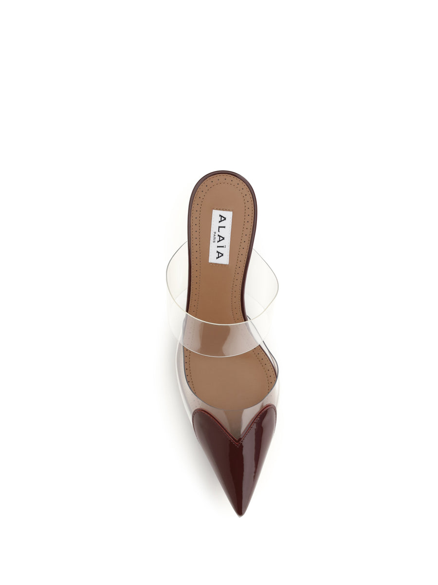 Mules Le Coeur Patent Leather Garnet Red Pumps
