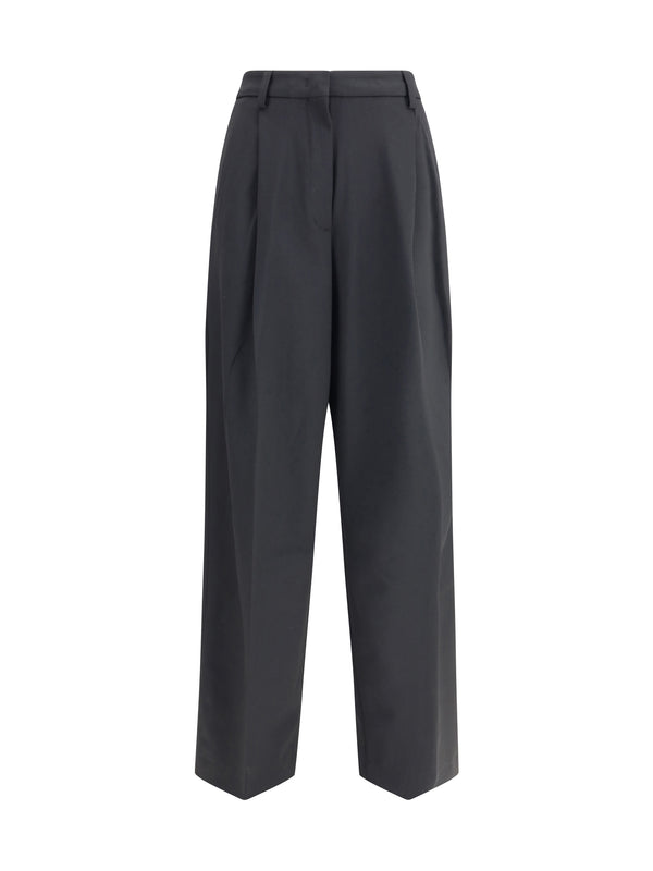 The Latest 53% polyester; 43% fleece wool; 4% elastane trousers in black