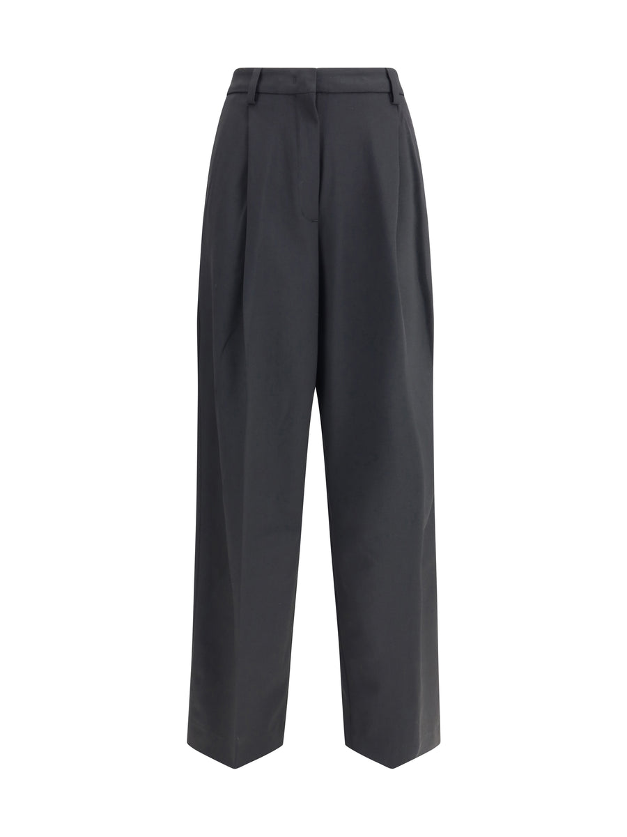 The Latest 53% polyester; 43% fleece wool; 4% elastane trousers in black