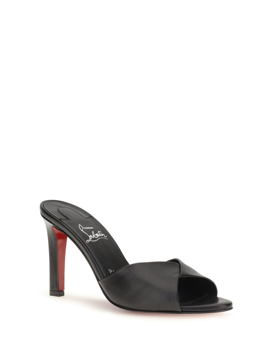 Mules Fanny Black Black/lin Calf Leather Pumps