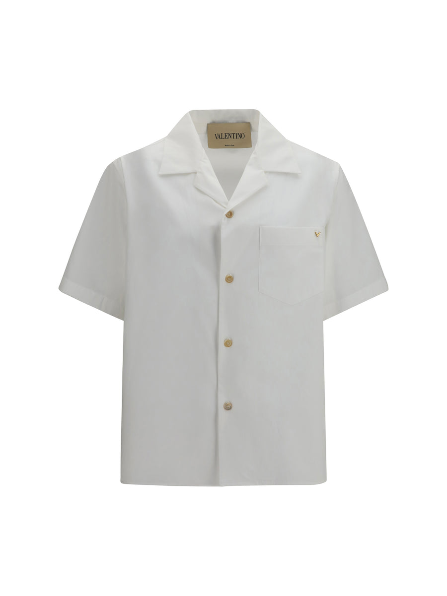 Short-Sleeve Shirt Vlogo White Cotton
