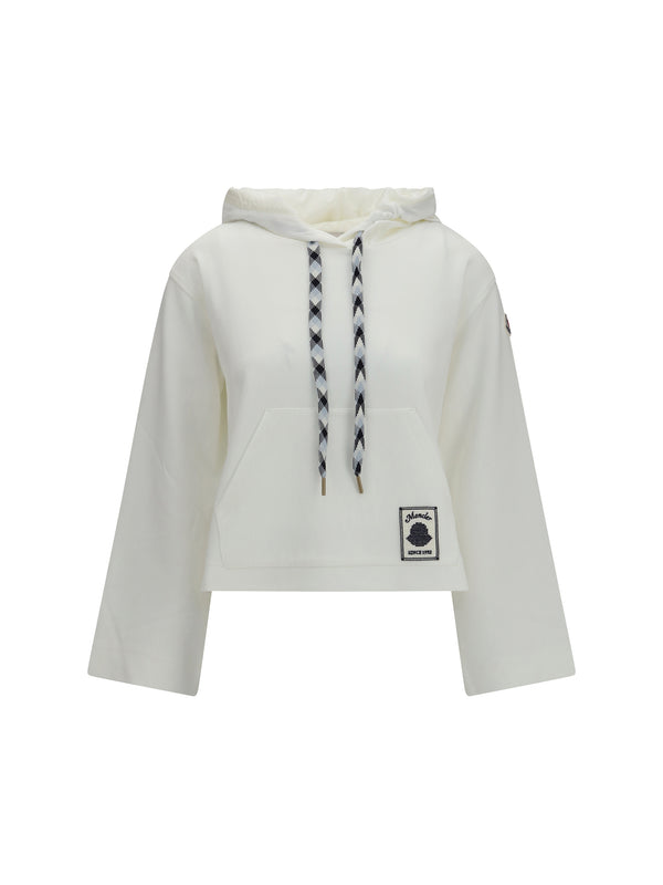 Moncler 88% Cotton hoodie in white