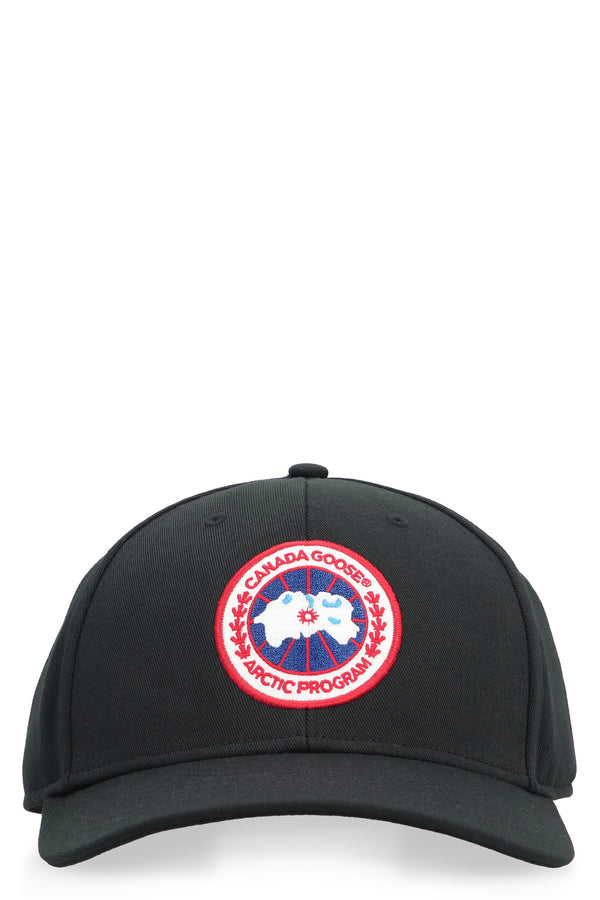 Canada Goose Arctic Disc Logo Baseball Cap Black Polyester Hat