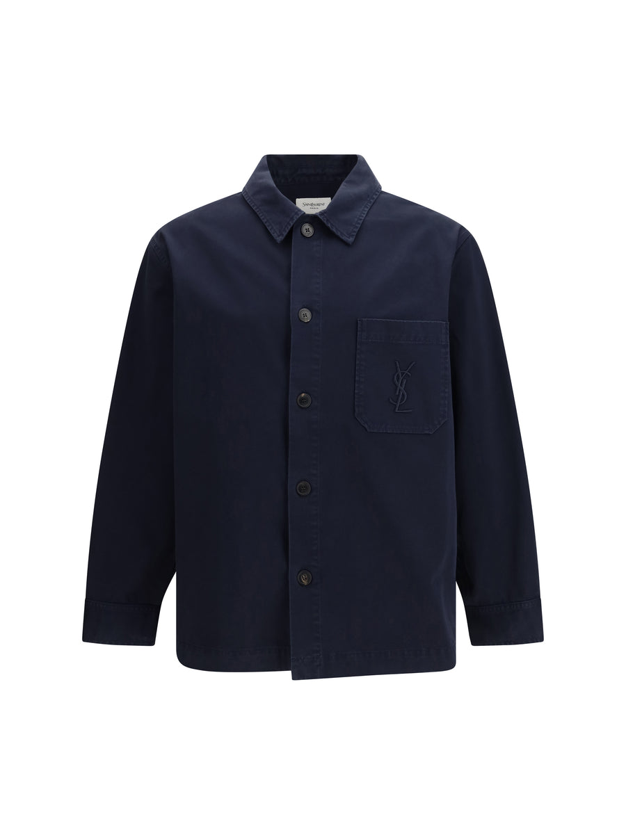 Saint Laurent 100% Cotton overshirt in purple
