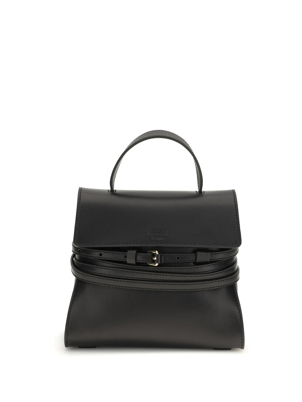 Moschino 100% Calf Leather Bos Taurus top handle bag in black