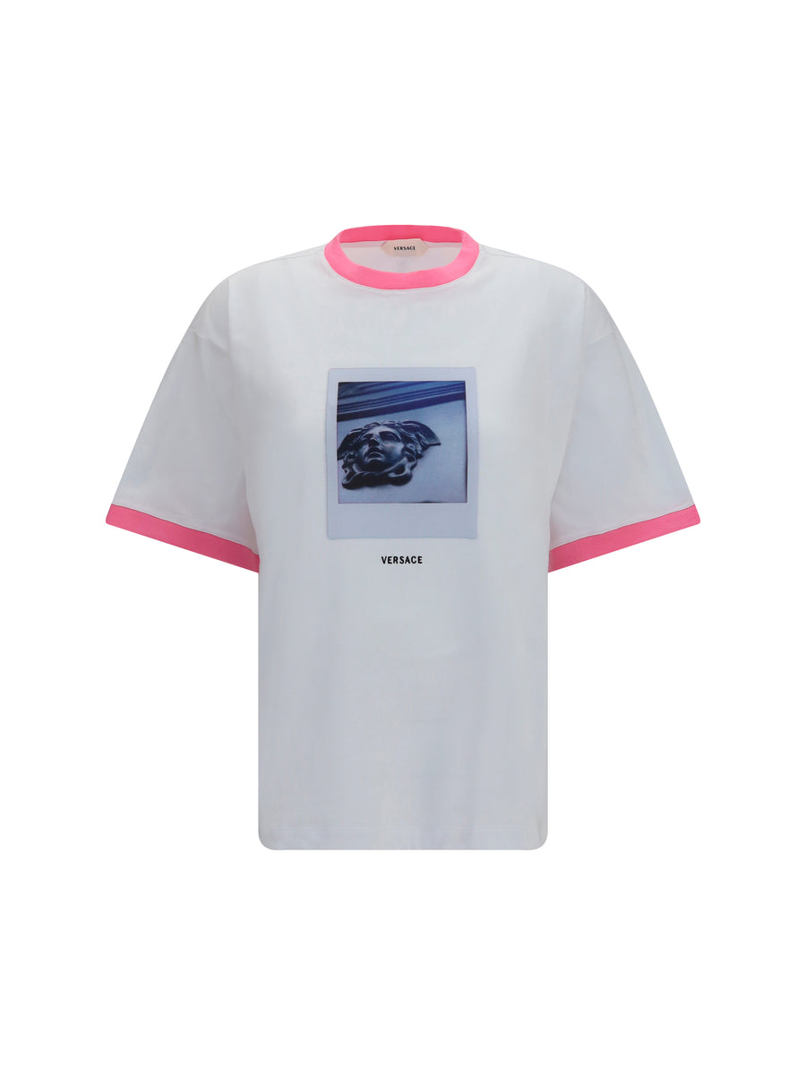T-Shirt Cotton Jersey White-Guava White/guava T-shirts & Jerseys