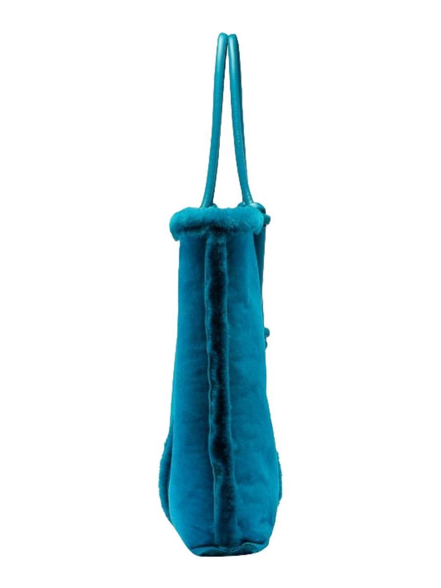 Tote Bag Bolster Blue Sherling Shoulder