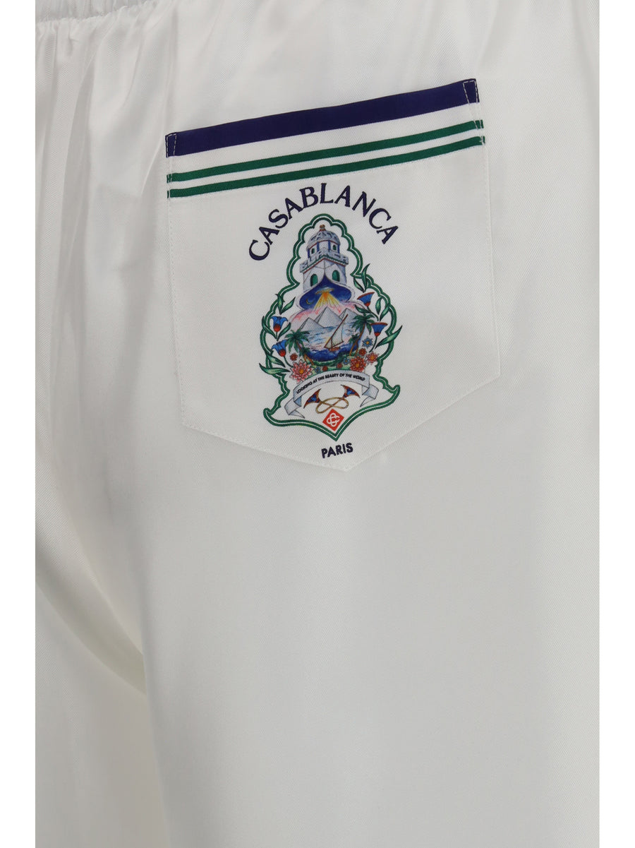 Shorts Hotel Crest Multicolour Silk Bermuda