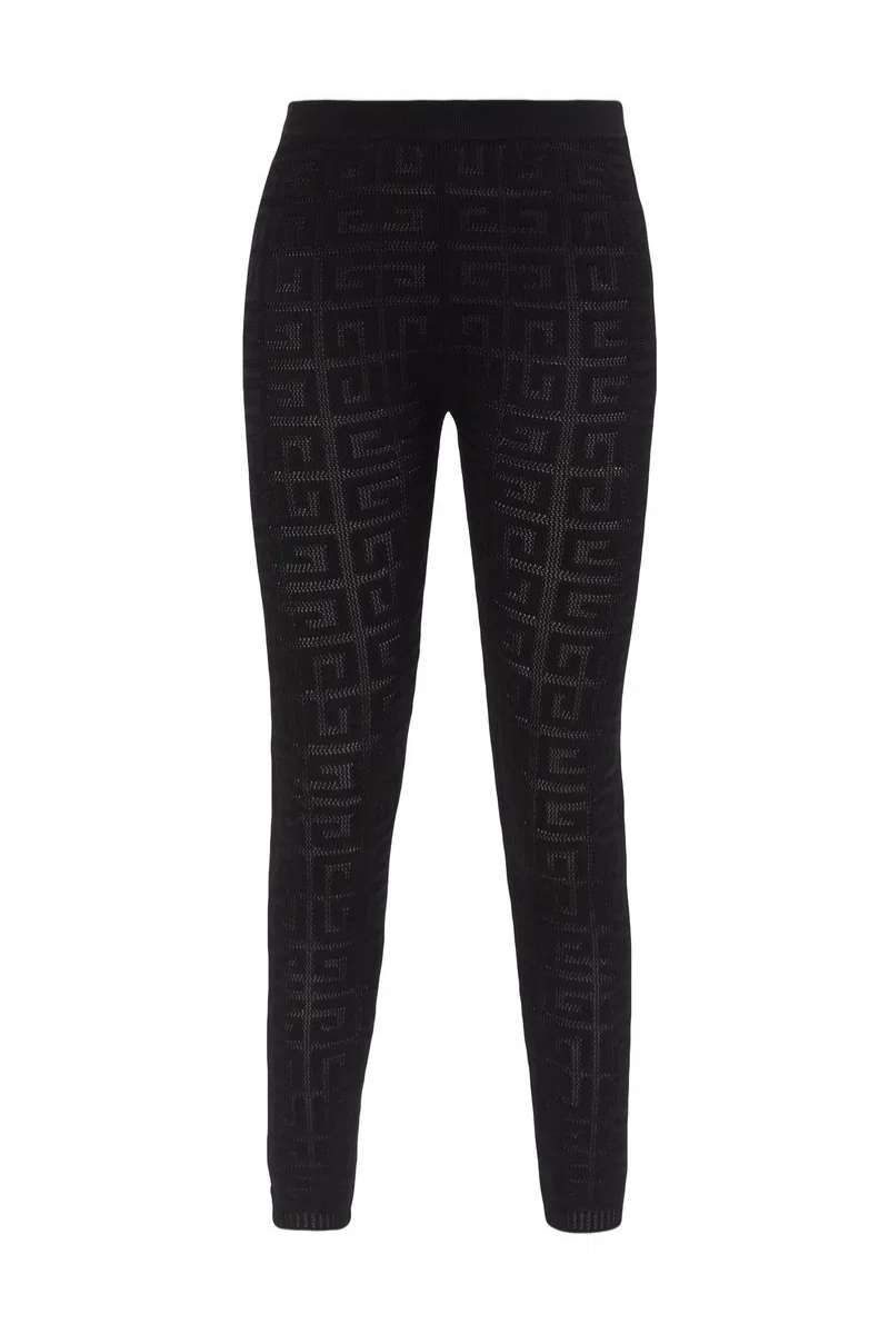 Givenchy Stretch Lace Monogram Legging_black Black Clothing