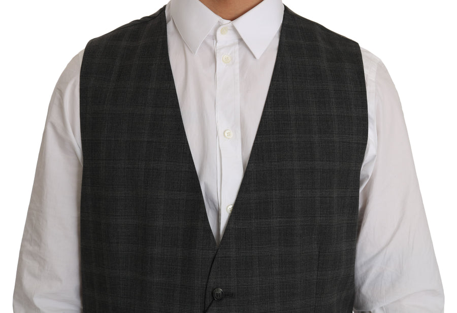 Dolce & Gabbana 97% Wool vest in gray