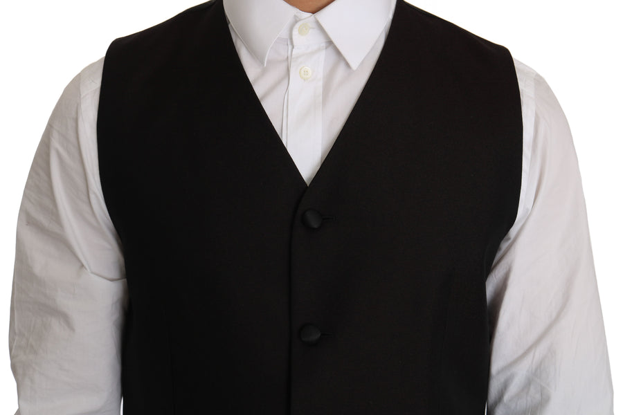 Dolce & Gabbana 98% Silk vest in black