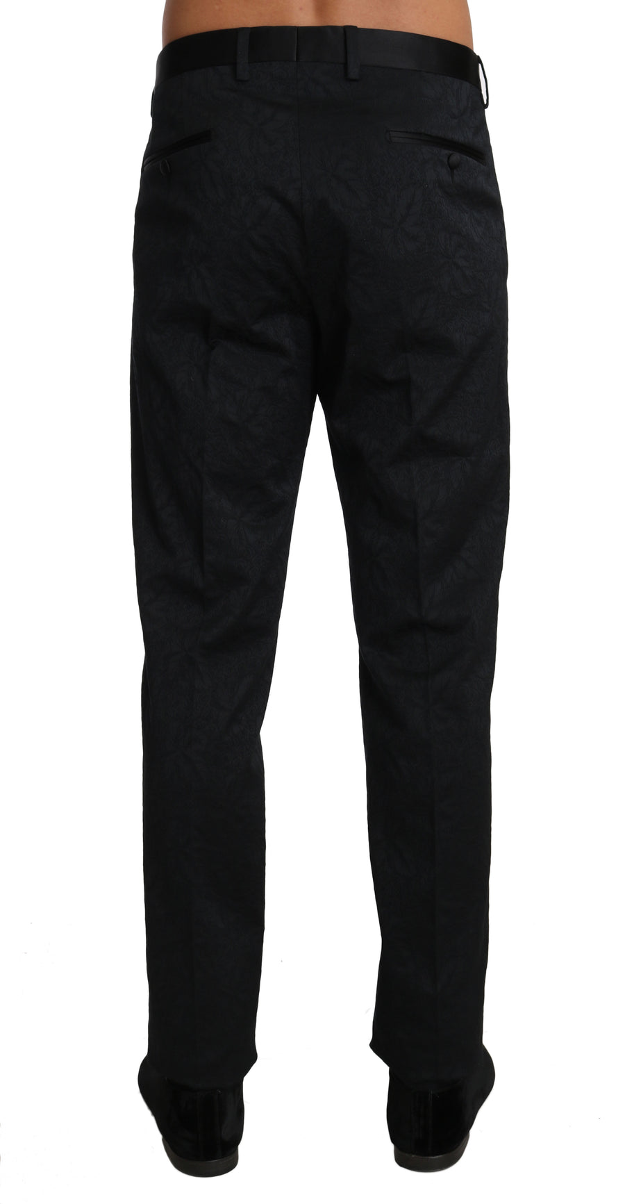 Dolce & Gabbana Brocade textile trousers in black