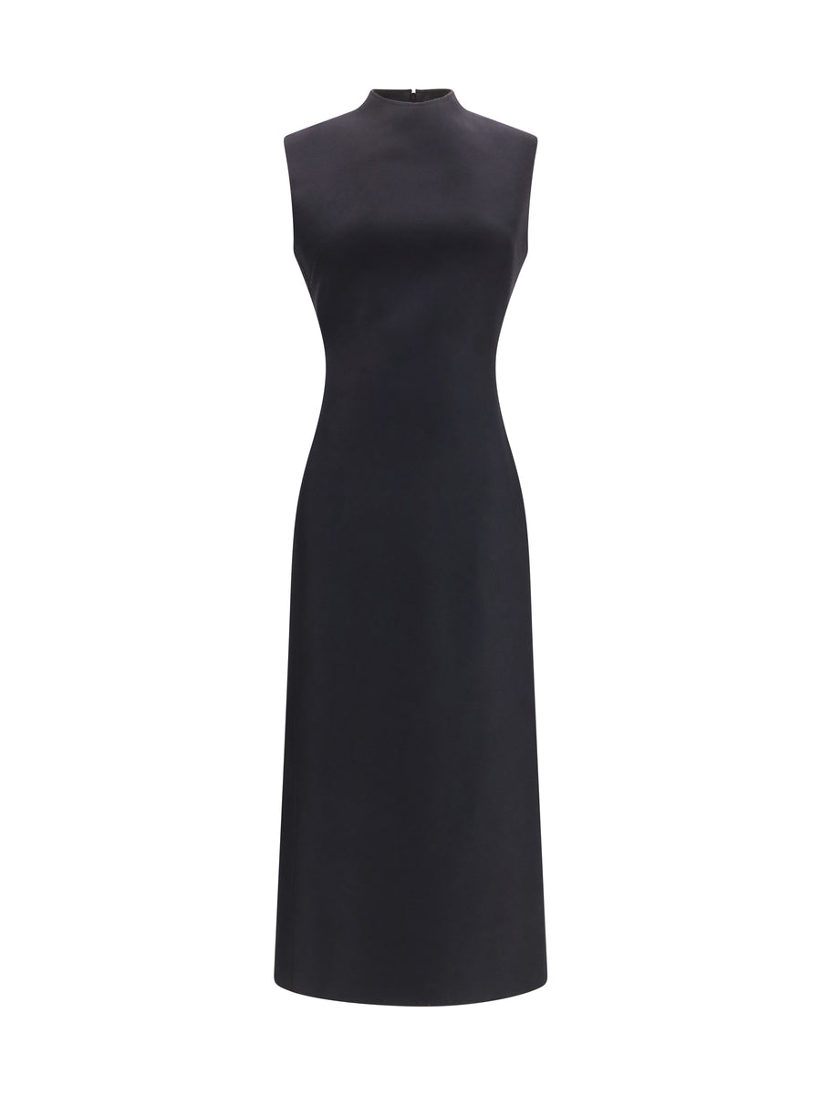 Maison Margiela 100% Virgin Wool Fleece Ovis Aries dress in black