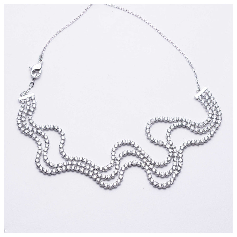 Preloved - Swarovski Womens Matrix White Crystal Choker 5685755 One Color Necklaces & Pendants