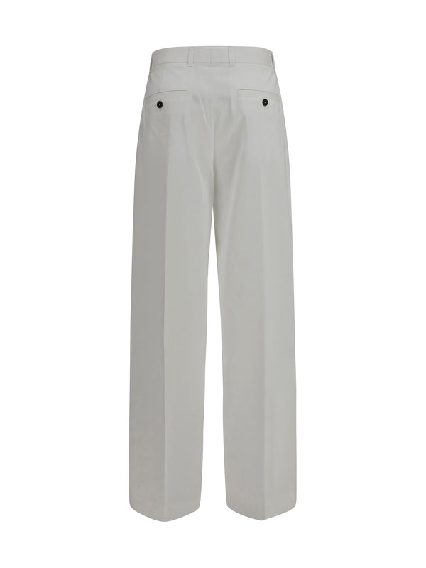Tailored Cotton Pants White Trousers
