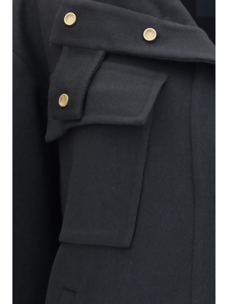 Coat Caban Double Cashmere Swamp