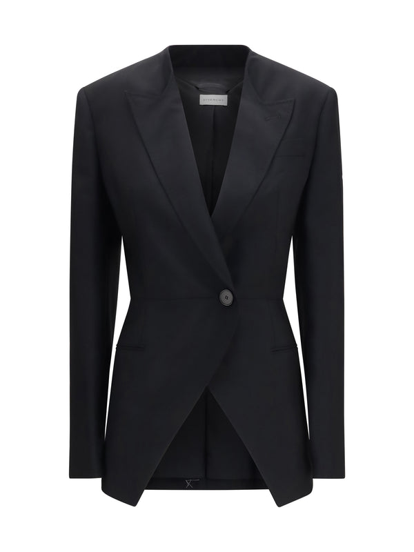Givenchy 73% Wool Ovis Aries; 27% Mohair blazer in black