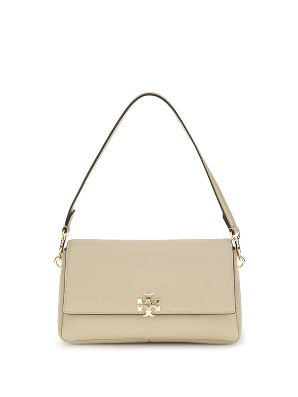 Tory Burch 100% Calf Leather Bos Taurus shoulder bag in beige
