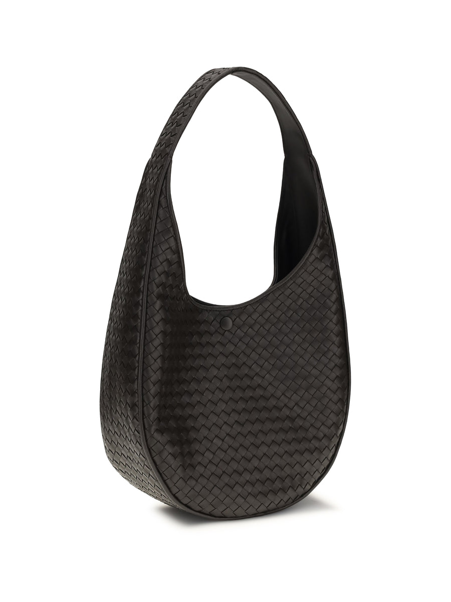 Shoulder Bag Ovetto Espresso Espresso/brass Lambskin