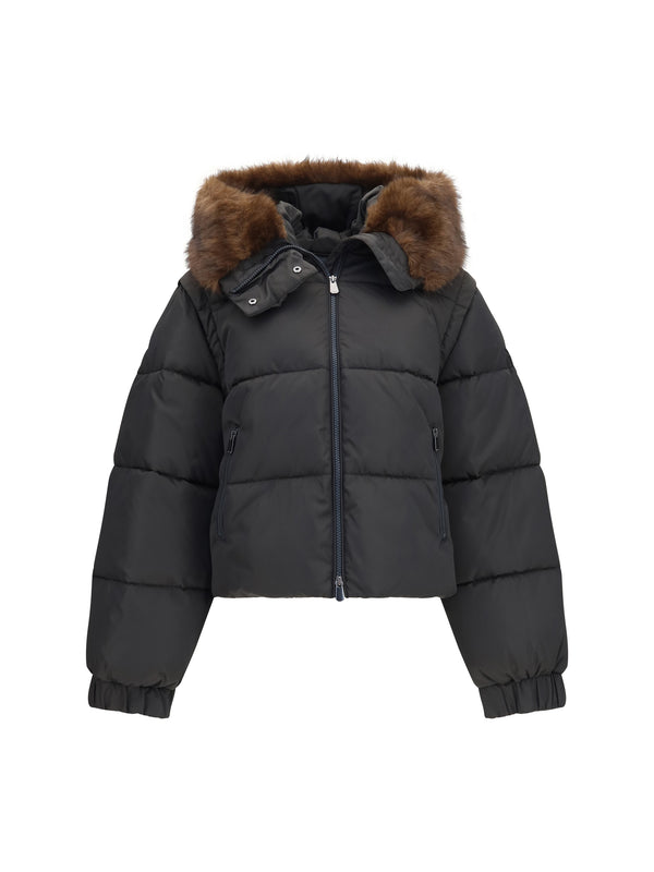 Pinko Inner: 100% goose down; Outer: 100% polyester down jacket in black
