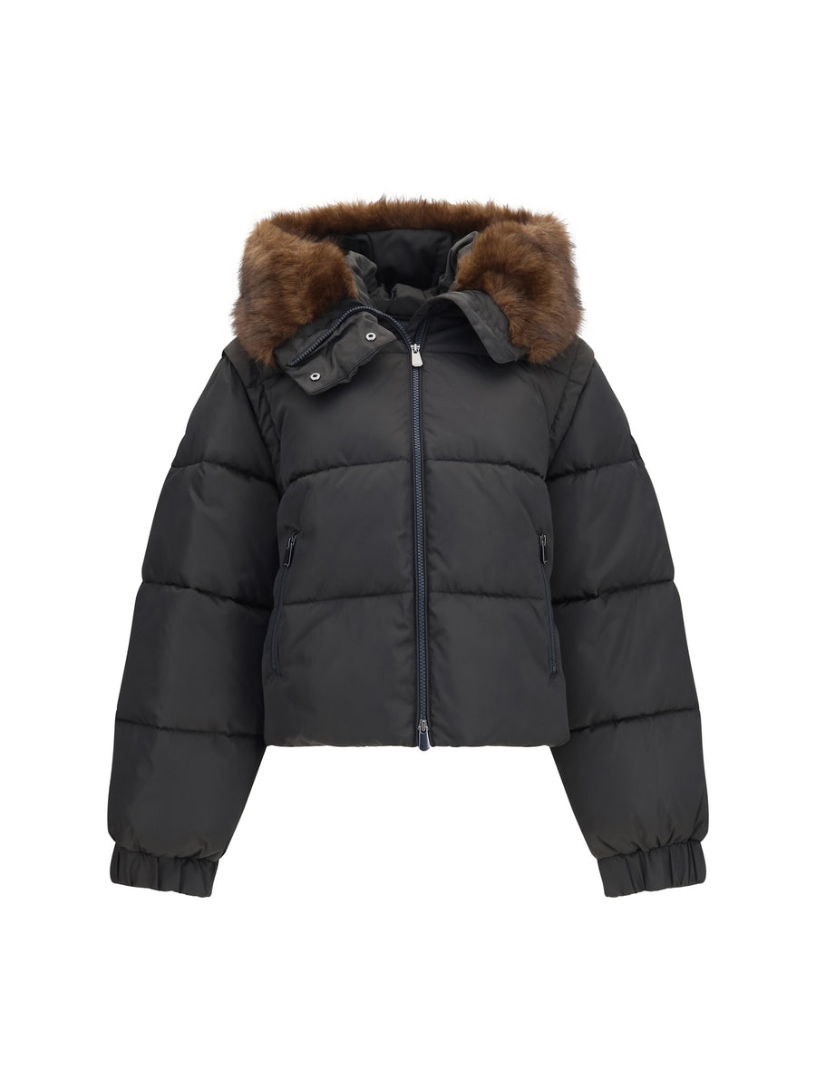 Pinko Inner: 100% goose down; Outer: 100% polyester down jacket in black
