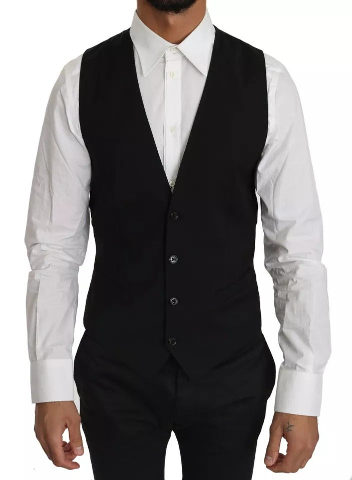 Dolce & Gabbana 100% Wool vest in black